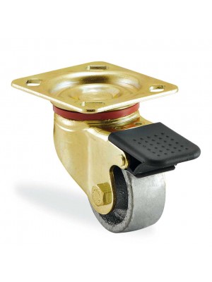 Kama / K4102 DDB 055 F04 / 55 mm Çaplı Tablalı Döküm Burçlu Sarı Maşalı Frenli Döner Teker Kama / K4102 DDB 055 F04 / 55 mm Çaplı Tablalı Döküm Burçlu Sarı Maşalı Frenli Döner Teker