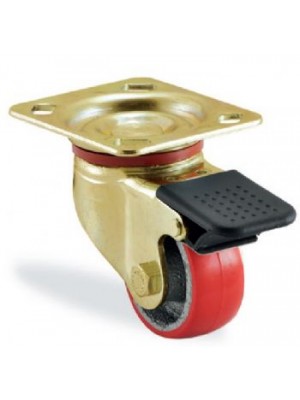 Kama / K4102 DOR 055 F04 / 55 mm Çaplı Tablalı Döküm Üzeri Dökme Poliüretan Kaplı Rulmanlı Frenli Döner Teker Kama / K4102 DOR 055 F04 / 55 mm Çaplı Tablalı Döküm Üzeri Dökme Poliüretan Kaplı Rulmanlı Frenli Döner Teker