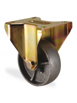Kama / K4107 DDB 125 / 125 mm Çaplı Sabit Tablalı Döküm Burçlu Sarı Maşalı Döner Teker Kama / K4107 DDB 125 / 125 mm Çaplı Sabit Tablalı Döküm Burçlu Sarı Maşalı Döner Teker