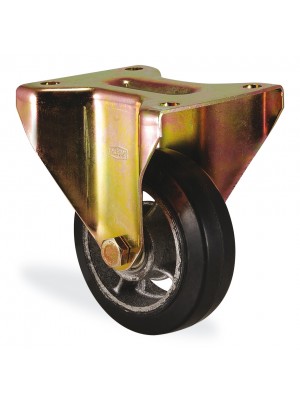 Kama / K4107 DYR 080 / 80 mm Çaplı Sabit Tablalı Döküm Üzeri Vulkanize Lastik Kaplı Rulmanlı Döner Teker Kama / K4107 DYR 080 / 80 mm Çaplı Sabit Tablalı Döküm Üzeri Vulkanize Lastik Kaplı Rulmanlı Döner Teker