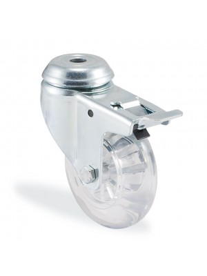 Kama / 1700 HCB 075 F18 / 75 mm Çaplı Delikli Polikarbonat Üzeri Plastik (PVC) Kaplı Burçlu Frenli Döner Teker Kama / 1700 HCB 075 F18 / 75 mm Çaplı Delikli Polikarbonat Üzeri Plastik (PVC) Kaplı Burçlu Frenli Döner Teker