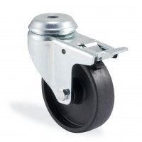 Kama / 1700 MMB 100 F18 / 100 mm Çaplı Delikli Moblen (PP) Burçlu Frenli Döner Teker Kama / 1700 MMB 100 F18 / 100 mm Çaplı Delikli Moblen (PP) Burçlu Frenli Döner Teker