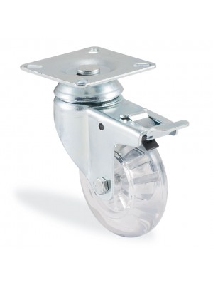 Kama / 1702 HCB 050 F18 / 50 mm Çaplı Tablalı Polikarbonat Üzeri Plastik (PVC) Kaplı Burçlu Frenli Döner Teker Kama / 1702 HCB 050 F18 / 50 mm Çaplı Tablalı Polikarbonat Üzeri Plastik (PVC) Kaplı Burçlu Frenli Döner Teker