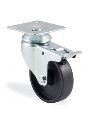 Kama / 1702 MMB 075 F18 / 75 mm Çaplı Tablalı Moblen (PP) Burçlu Frenli Döner Teker Kama / 1702 MMB 075 F18 / 75 mm Çaplı Tablalı Moblen (PP) Burçlu Frenli Döner Teker