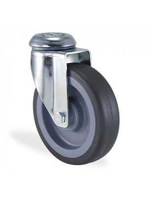 Kama / 2800 MTB 080 / 80 mm Çaplı Delikli Moblen Kasnak Üzeri Termoelastik Kaplı Burçlu Döner Teker Kama / 2800 MTB 080 / 80 mm Çaplı Delikli Moblen Kasnak Üzeri Termoelastik Kaplı Burçlu Döner Teker