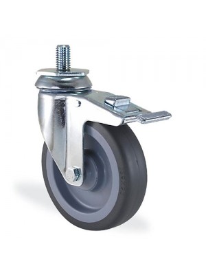 Kama / 2801 MTB 080 F18 / 80 mm Çaplı Cıvatalı Moblen Kasnak Üzeri Termoelastik Kaplı Burçlu Frenli Döner Teker Kama / 2801 MTB 080 F18 / 80 mm Çaplı Cıvatalı Moblen Kasnak Üzeri Termoelastik Kaplı Burçlu Frenli Döner Teker