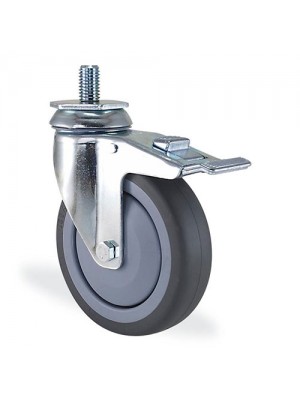 Kama / 2801 MTR 100 F18 / 100 mm Çaplı Cıvatalı Moblen Kasnak Üzeri Termoelastik Kaplı Rulmanlı Frenli Döner Teker Kama / 2801 MTR 100 F18 / 100 mm Çaplı Cıvatalı Moblen Kasnak Üzeri Termoelastik Kaplı Rulmanlı Frenli Döner Teker