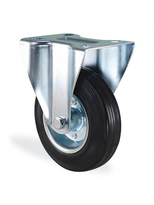 Kama / K3307 SLP 200 / 200 mm Çaplı Sabit Tablalı Sac Üzeri Lastik Kaplı Burçlu Döner Teker Kama / K3307 SLP 200 / 200 mm Çaplı Sabit Tablalı Sac Üzeri Lastik Kaplı Burçlu Döner Teker