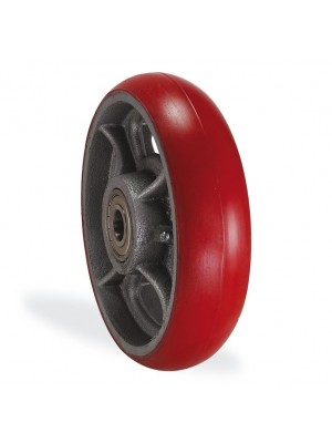 Kama / 80X30 D2OR / 80 mm Çaplı Döküm Üzeri Poliüretan Kaplı Bilyalı Elastik Tabanlı Yedek Teker Kama / 80X30 D2OR / 80 mm Çaplı Döküm Üzeri Poliüretan Kaplı Bilyalı Elastik Tabanlı Yedek Teker