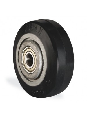 Kama / 125X40 DYR / 125 mm Çaplı Döküm Üzeri Vulkanize Lastik Kaplı Bilyalı Elastik Tabanlı Yedek Teker Kama / 125X40 DYR / 125 mm Çaplı Döküm Üzeri Vulkanize Lastik Kaplı Bilyalı Elastik Tabanlı Yedek Teker
