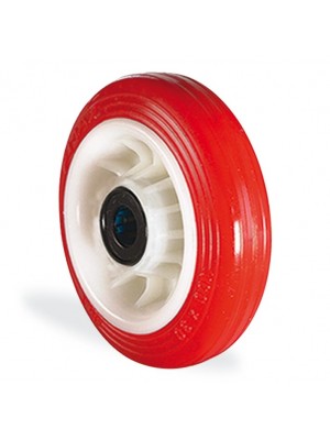 Kama / 100X30 PUS / 100 mm Çaplı Poliamid Üzeri Poliüretan Kaplı Masuralı Elastik Tabanlı Yedek Teker Kama / 100X30 PUS / 100 mm Çaplı Poliamid Üzeri Poliüretan Kaplı Masuralı Elastik Tabanlı Yedek Teker