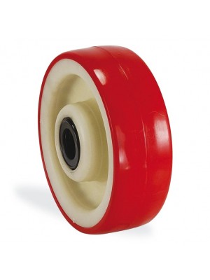 Kama / 150X45 PUS  / 150 mm Çaplı Poliamid Üzeri Poliüretan Kaplı Masuralı Elastik Tabanlı Yedek Teker Kama / 150X45 PUS  / 150 mm Çaplı Poliamid Üzeri Poliüretan Kaplı Masuralı Elastik Tabanlı Yedek Teker